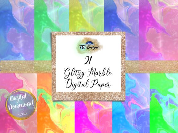Download Glitzy Marble Digital Paper - Glitzy Collection