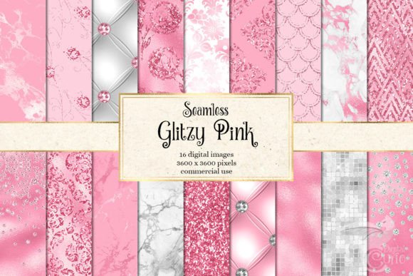 Download Glitzy Pink Digital Paper - Glitzy Collection