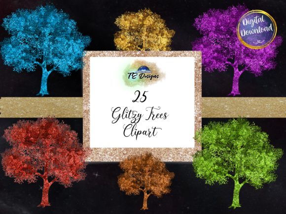 Download Glitzy Trees Clipart - Glitzy Collection