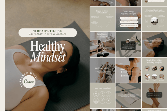 Download Healthy Mindset Instagram Templates - Premium Resources