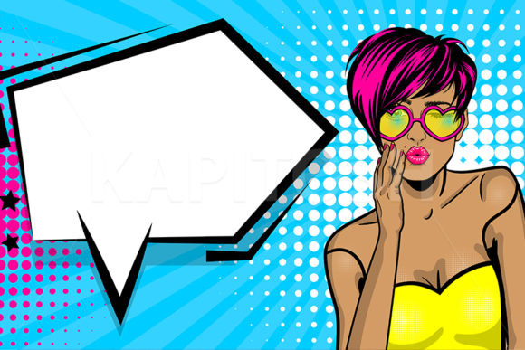 Download Cool Woman Wow Face Comic Text Speech - Cool Collection