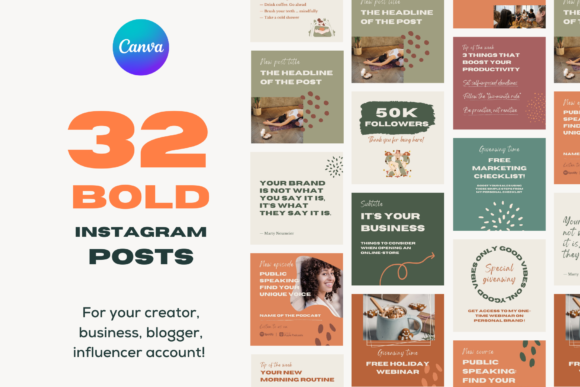 Download Bold Instagram Posts CANVA - Instagram Collection