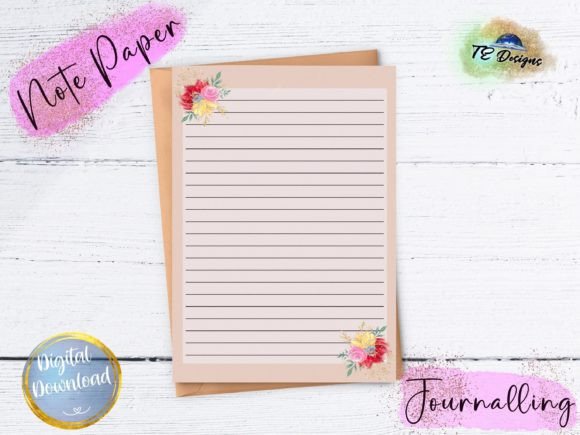 Download Vintage Glitzy Rose Note Papers - Glitzy Collection