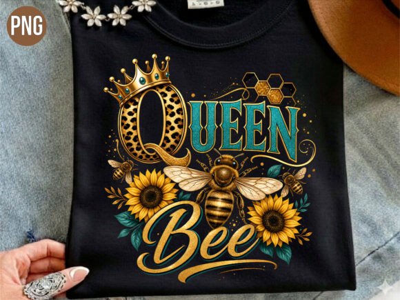 Download Queen Bee Crown Sunflower PNG Tshirt - Tshirt Collection