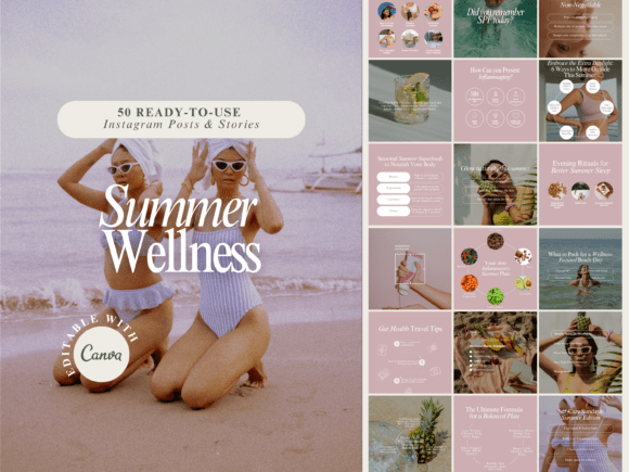 Download Summer Wellness Instagram Templates - Instagram Collection